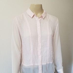 AMERICAN EAGLE - sheer pink blouse